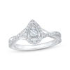 Thumbnail Image 1 of KAY Lab-Grown Diamonds Multi-Stone Pear-Shaped Halo Promise Ring 1/6 ct tw Sterling Silver