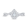 Thumbnail Image 4 of KAY Lab-Grown Diamonds Multi-Stone Pear-Shaped Halo Promise Ring 1/6 ct tw Sterling Silver