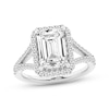 Thumbnail Image 1 of Adore Lab-Grown Diamonds Emerald-Cut Halo Engagement Ring 4-1/2 ct tw 14K White Gold