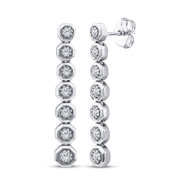 Main Image 1 of KAY Lab-Grown Diamonds Drop Earrings 1/3 ct tw Sterling Silver