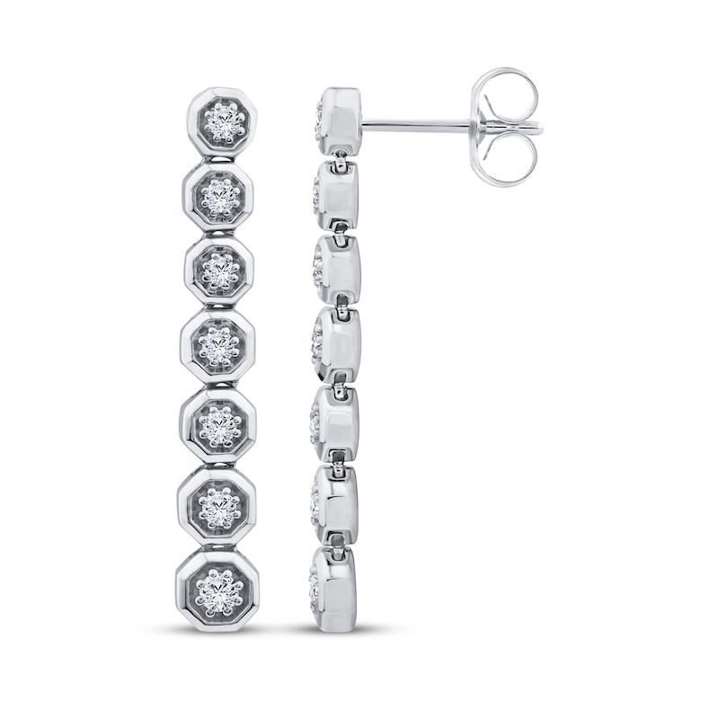 Main Image 3 of KAY Lab-Grown Diamonds Drop Earrings 1/3 ct tw Sterling Silver