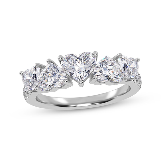 KAY Lab-Grown Diamonds Heart-Shaped Alternating Ring 2 ct tw 14K White Gold