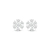 Thumbnail Image 2 of Diamond Flower Stud Earrings 1/3 ct tw 10K White Gold