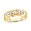 Thumbnail Image 1 of Men's Adore Lab-Grown Diamonds Round-Cut 5-Stone Wedding Band 1 ct tw 10K Yellow Gold