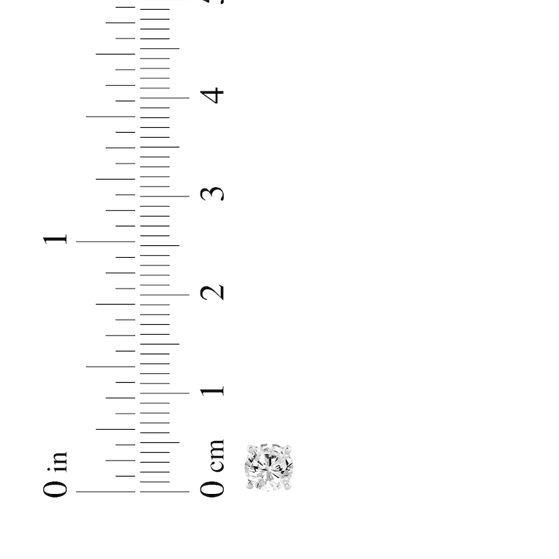 Main Image 4 of KAY Lab-Grown Diamonds Round-Cut Solitaire Stud Earrings 7/8 ct tw 10K White Gold (F/SI2)