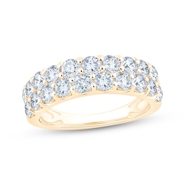 Adore Lab-Grown Diamonds Two-Row Anniversary Ring 2 ct tw 14K Yellow Gold