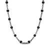 Thumbnail Image 1 of Men's Black Diamond Bead Necklace 2 ct tw Black Rhodium-Plated Sterling Silver 24"