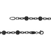 Thumbnail Image 2 of Men's Black Diamond Bead Necklace 2 ct tw Black Rhodium-Plated Sterling Silver 24"