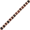 Thumbnail Image 2 of Men's Tiger's Eye Quartz Bead Bracelet Rose Ion-Plated Stainless Steel 8.5"