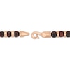 Thumbnail Image 3 of Men's Tiger's Eye Quartz Bead Bracelet Rose Ion-Plated Stainless Steel 8.5"