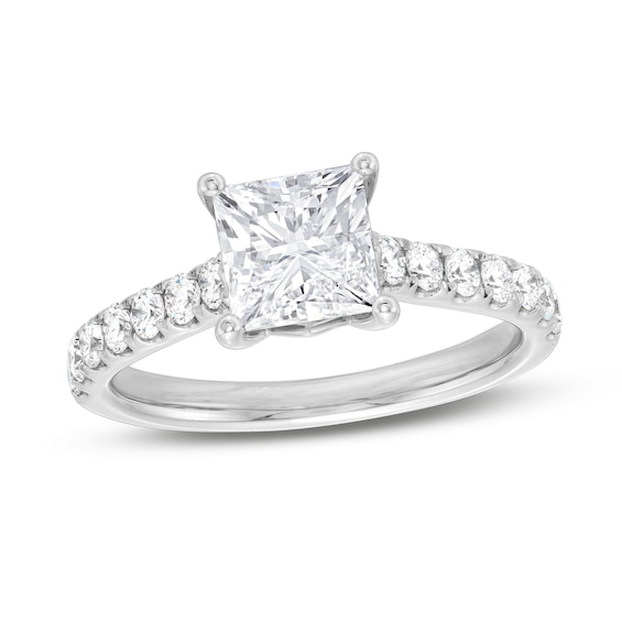 THE LEO Legacy Lab-Grown Diamond Princess-Cut Engagement Ring 1-7/8 ct tw 14K White Gold