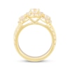 Thumbnail Image 3 of Adore Lab-Grown Diamonds Round-Cut Three-Stone Halo Engagement Ring 2 ct tw 14K Yellow Gold
