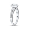 Thumbnail Image 2 of Adore Heirloom Certified Emerald-Cut Diamond Halo Engagement Ring 1 ct tw Platinum