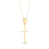 Thumbnail Image 2 of Mini Cross Necklace Solid 14K Yellow Gold 18"