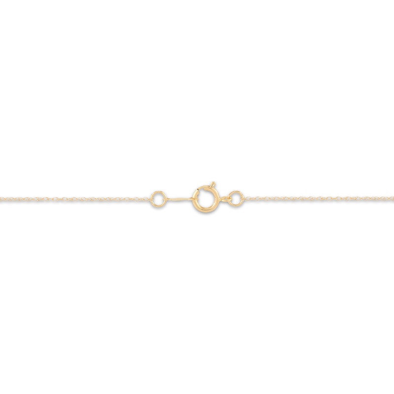Main Image 4 of Mini Cross Necklace Solid 14K Yellow Gold 18"