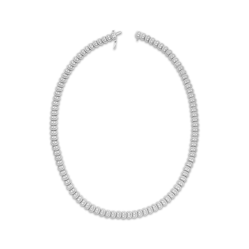 Main Image 2 of Multi-Diamond Necklace 10 ct tw 14K White Gold 18"