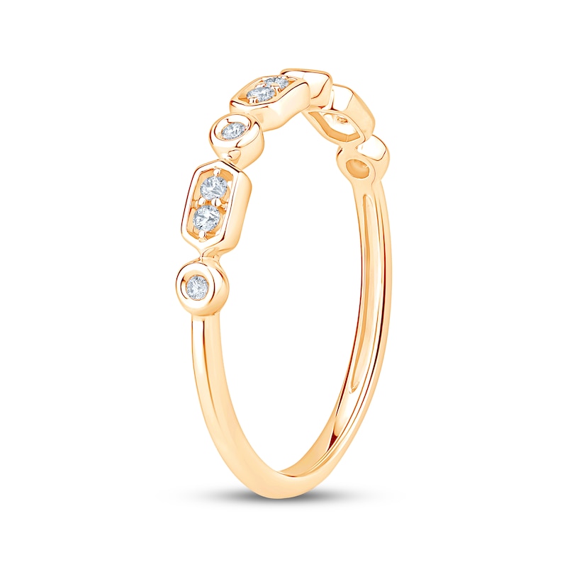 Main Image 2 of Adore Diamond Geometric Anniversary Ring 1/15 ct tw 10K Yellow Gold