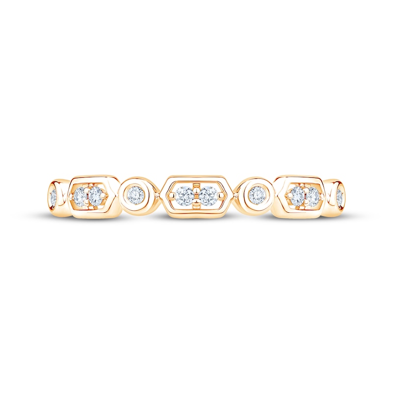 Main Image 4 of Adore Diamond Geometric Anniversary Ring 1/15 ct tw 10K Yellow Gold