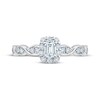 Thumbnail Image 3 of Adore Emerald-Cut Diamond Halo Engagement Ring 1/2 ct tw 14K White Gold
