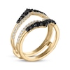Thumbnail Image 2 of Adore Black & White Diamond Chevron Enhancer Ring 1 ct tw 14K Yellow Gold
