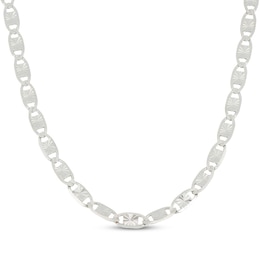 4.15mm Diamond-Cut Valentino Chain Necklace Solid Sterling Silver 18"
