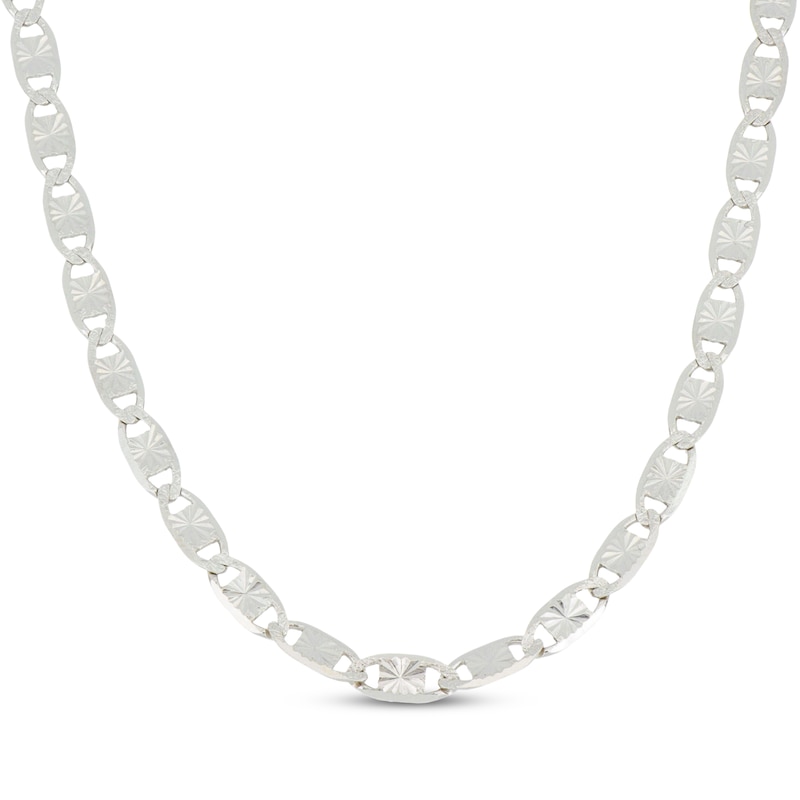 Main Image 1 of 4.15mm Diamond-Cut Valentino Chain Necklace Solid Sterling Silver 18"