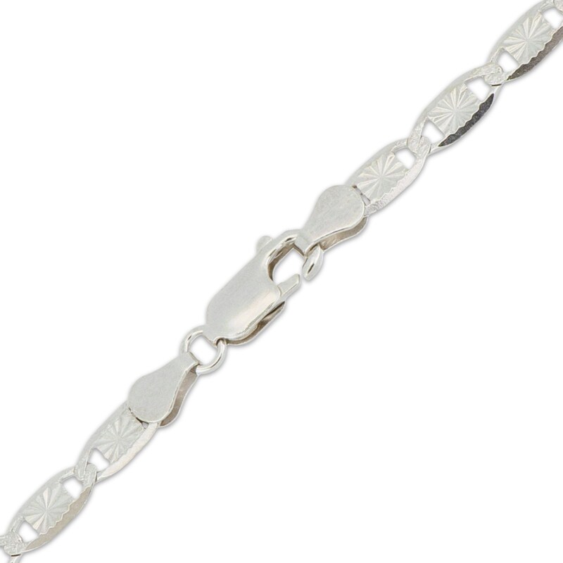 Main Image 3 of 4.15mm Diamond-Cut Valentino Chain Necklace Solid Sterling Silver 18"