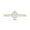 Thumbnail Image 4 of Diamond Tilted Halo Promise Ring 1/5 ct tw 10K Yellow Gold