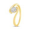 Thumbnail Image 2 of Diamond Halo Bypass Promise Ring 1/15 ct tw 10K Yellow Gold