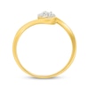 Thumbnail Image 3 of Diamond Halo Bypass Promise Ring 1/15 ct tw 10K Yellow Gold