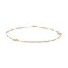 Thumbnail Image 1 of Interlocking Hearts & Infinity Symbol Station Anklet Solid 10K Yellow Gold 10"