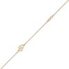 Thumbnail Image 2 of Interlocking Hearts & Infinity Symbol Station Anklet Solid 10K Yellow Gold 10"