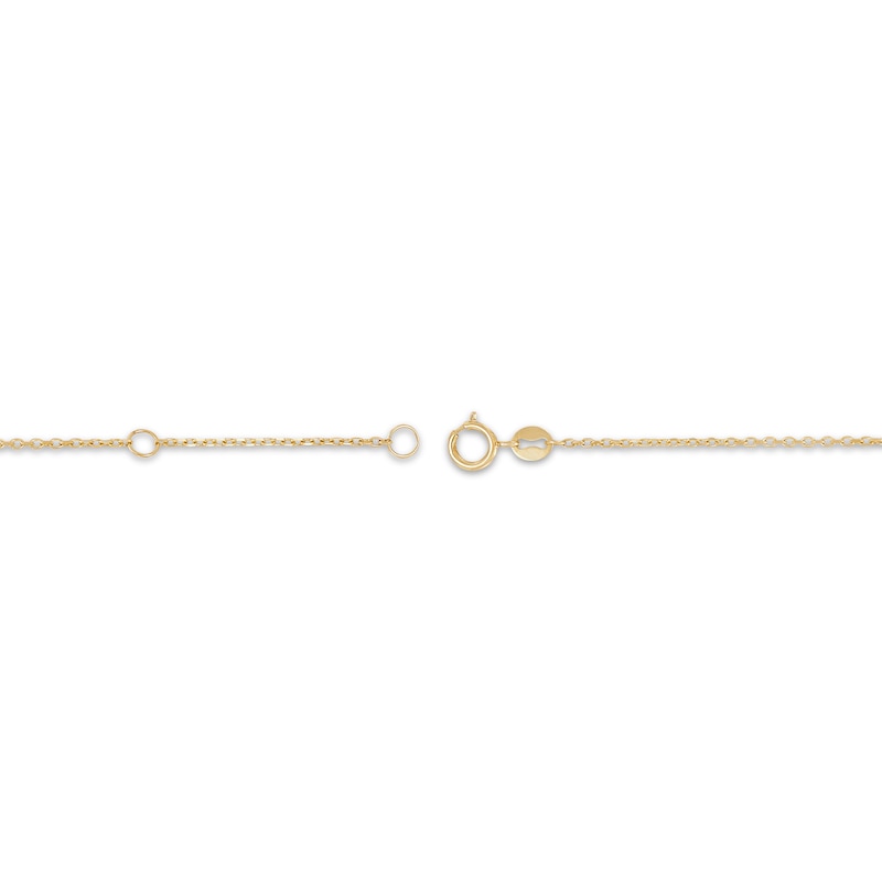 Main Image 3 of Interlocking Hearts & Infinity Symbol Station Anklet Solid 10K Yellow Gold 10"
