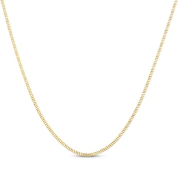 1.5mm Curb Chain Necklace Solid 10K Yellow Gold 18"