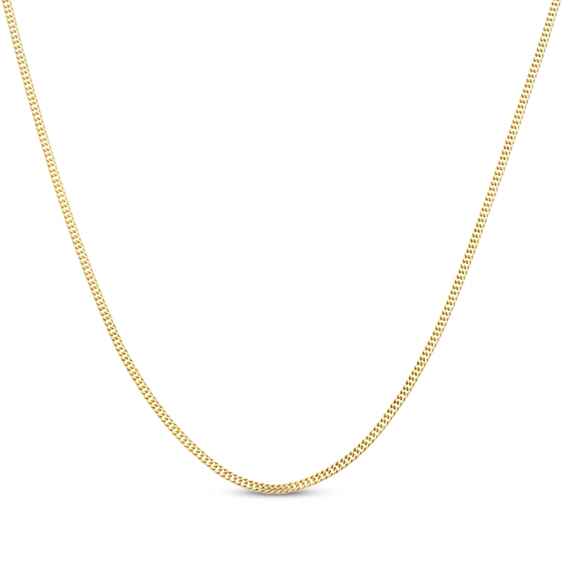 Main Image 1 of 1.5mm Curb Chain Necklace Solid 10K Yellow Gold 18"
