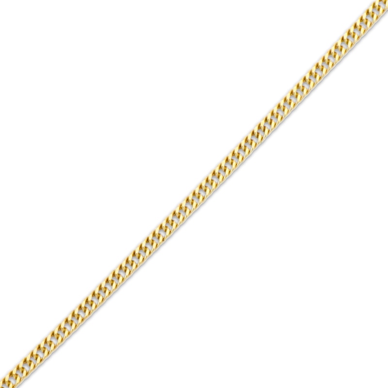Main Image 2 of 1.5mm Curb Chain Necklace Solid 10K Yellow Gold 18"