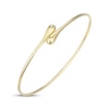 Thumbnail Image 2 of Teardrop Bypass Bangle Bracelet 24K Yellow Gold Vermeil Sterling Silver