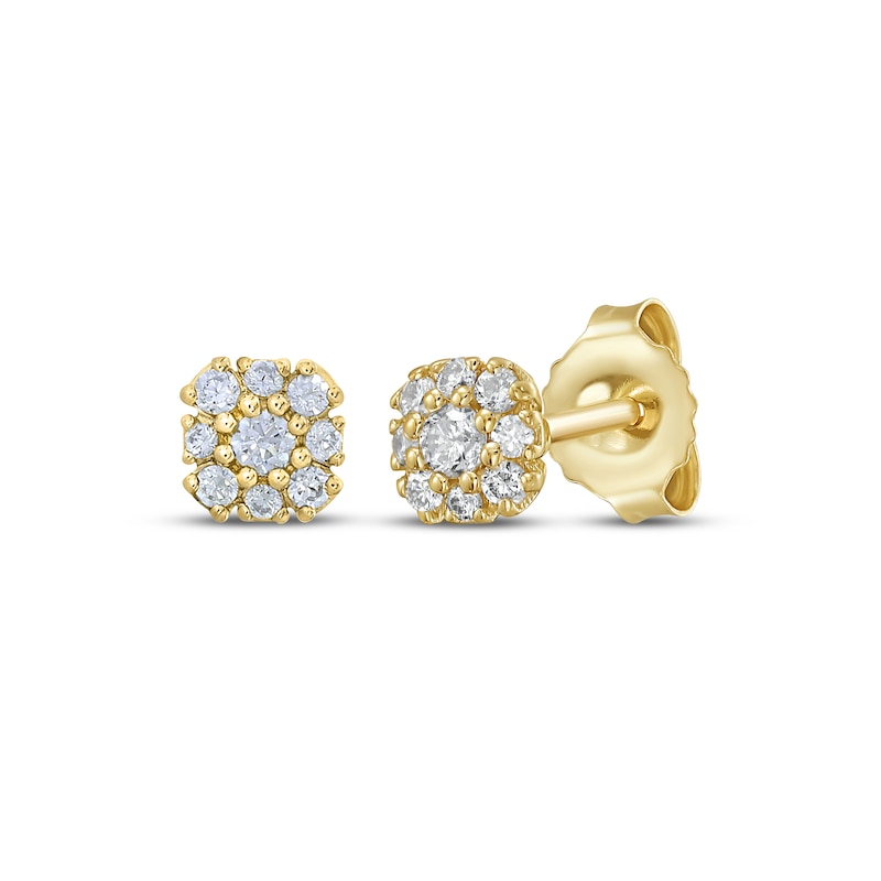 Main Image 1 of Diamond Composite Stud Earrings 1/5 ct tw 10K Yellow Gold