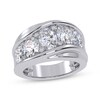 Thumbnail Image 1 of Adore Men's Lab-Grown Diamonds Oval- & Round-Cut Wedding Band 5 ct tw 14K White Gold