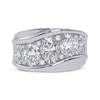 Thumbnail Image 4 of Adore Men's Lab-Grown Diamonds Oval- & Round-Cut Wedding Band 5 ct tw 14K White Gold