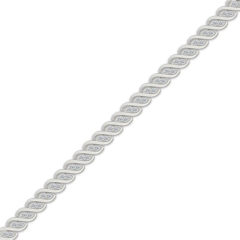 Main Image 2 of KAY Lab-Grown Diamonds S-Curve Bracelet 1 ct tw Sterling Silver 7"