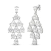 Thumbnail Image 1 of Pear-Shaped White Lab-Created Sapphire Chandelier Drop Earrings Sterling Silver