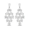 Thumbnail Image 2 of Pear-Shaped White Lab-Created Sapphire Chandelier Drop Earrings Sterling Silver