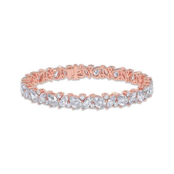 KAY Lab-Grown Diamonds Marquise, Pear & Round-Cut Tennis Bracelet 15 ct tw 14K Rose Gold 7"
