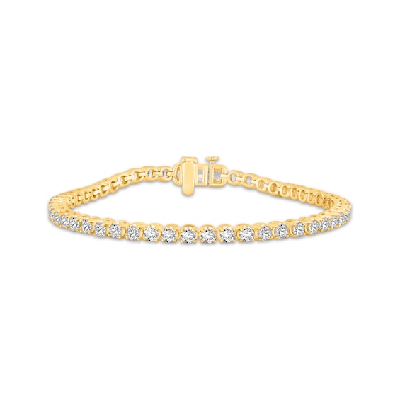 KAY Lab-Grown Diamonds Tennis Bracelet 5 ct tw 10K Yellow Gold 7"