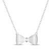 Thumbnail Image 1 of Sculpted Bow Necklace Sterling Silver 18"