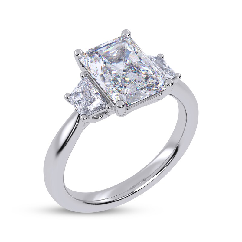 Main Image 2 of Adore Lab-Grown Diamonds Radiant & Trapezoid-Cut Three-Stone Engagement Ring 2-5/8 ct tw Platinum