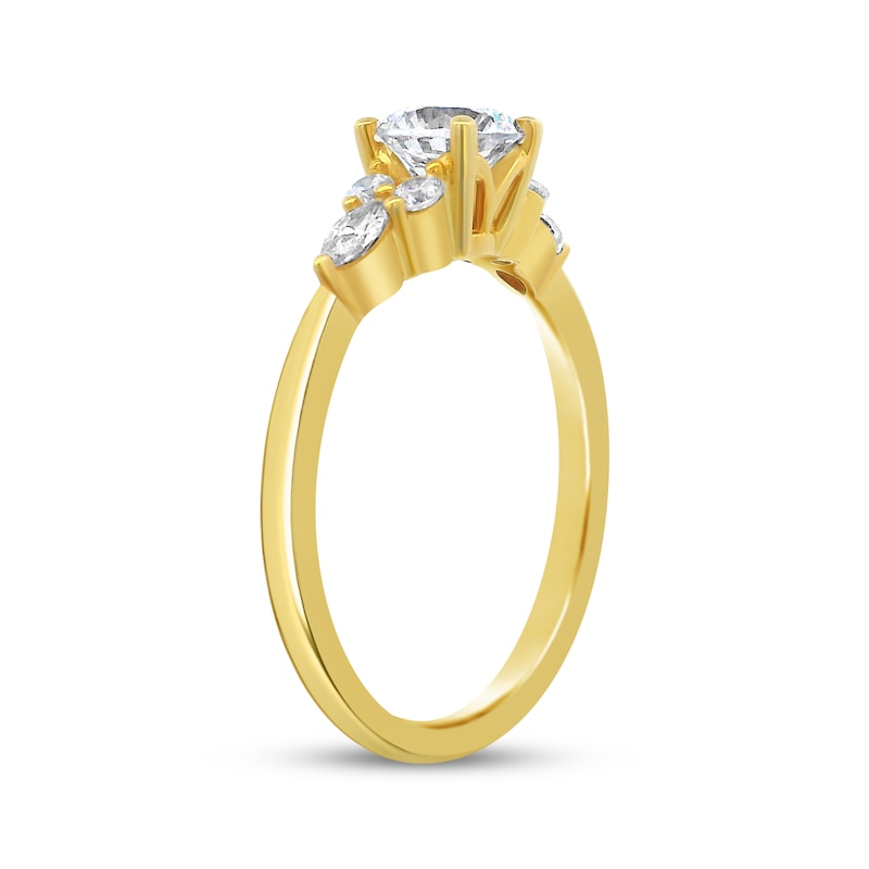 Main Image 2 of Adore Lab-Grown Diamonds Round-Cut Engagement Ring 1 ct tw 14K Yellow Gold