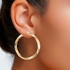 Thumbnail Image 3 of Wavy Hoop Earrings 24K Yellow Gold Vermeil Sterling Silver 40mm