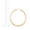 Thumbnail Image 4 of Satin Finish Twist Hoop Earrings 24K Yellow Gold Vermeil Sterling Silver 50mm